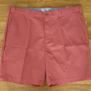 Mens Flat Front Shorts by Croft & Barrow, Coral Salmon Pink, Size 42, NEW, nwt